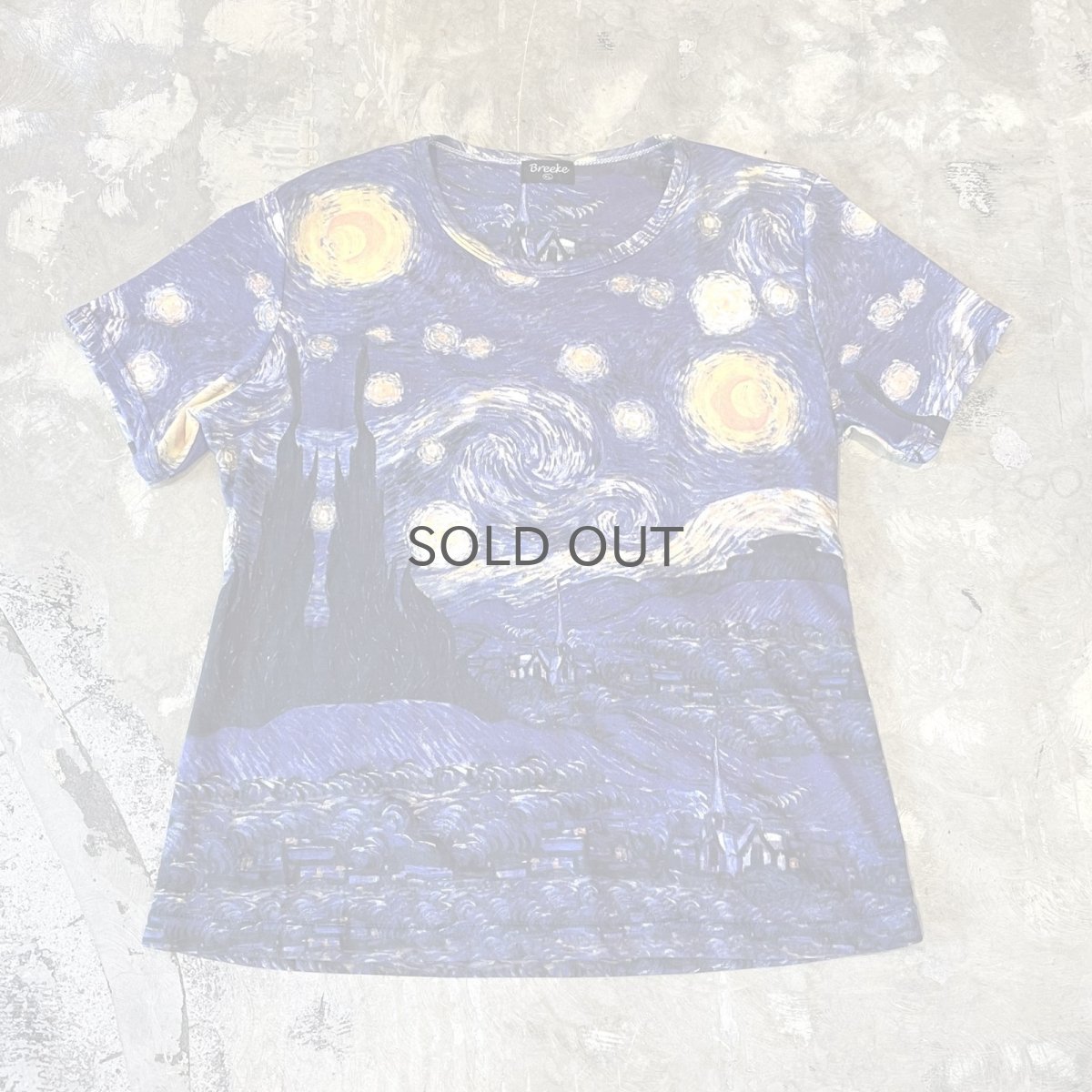画像1: ALL OVER "GOGH" ART PATTERN S/S TEE / Mens XL(M) (1)