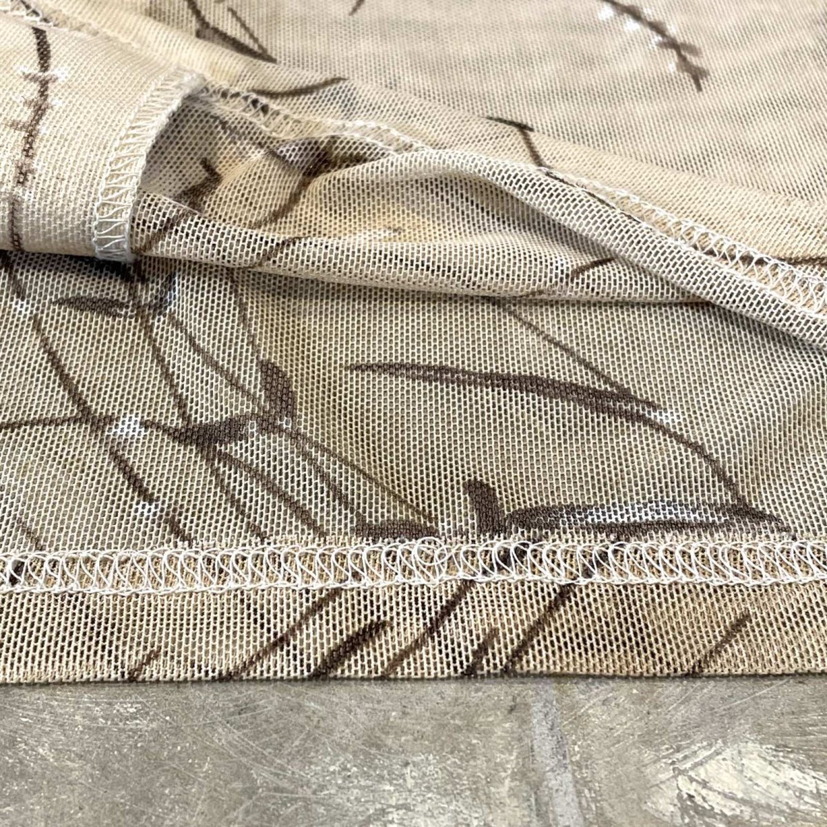 画像8: LEAVES GRAPHIC PATTERN SHEER L/S SHIRT / Mens M (8)