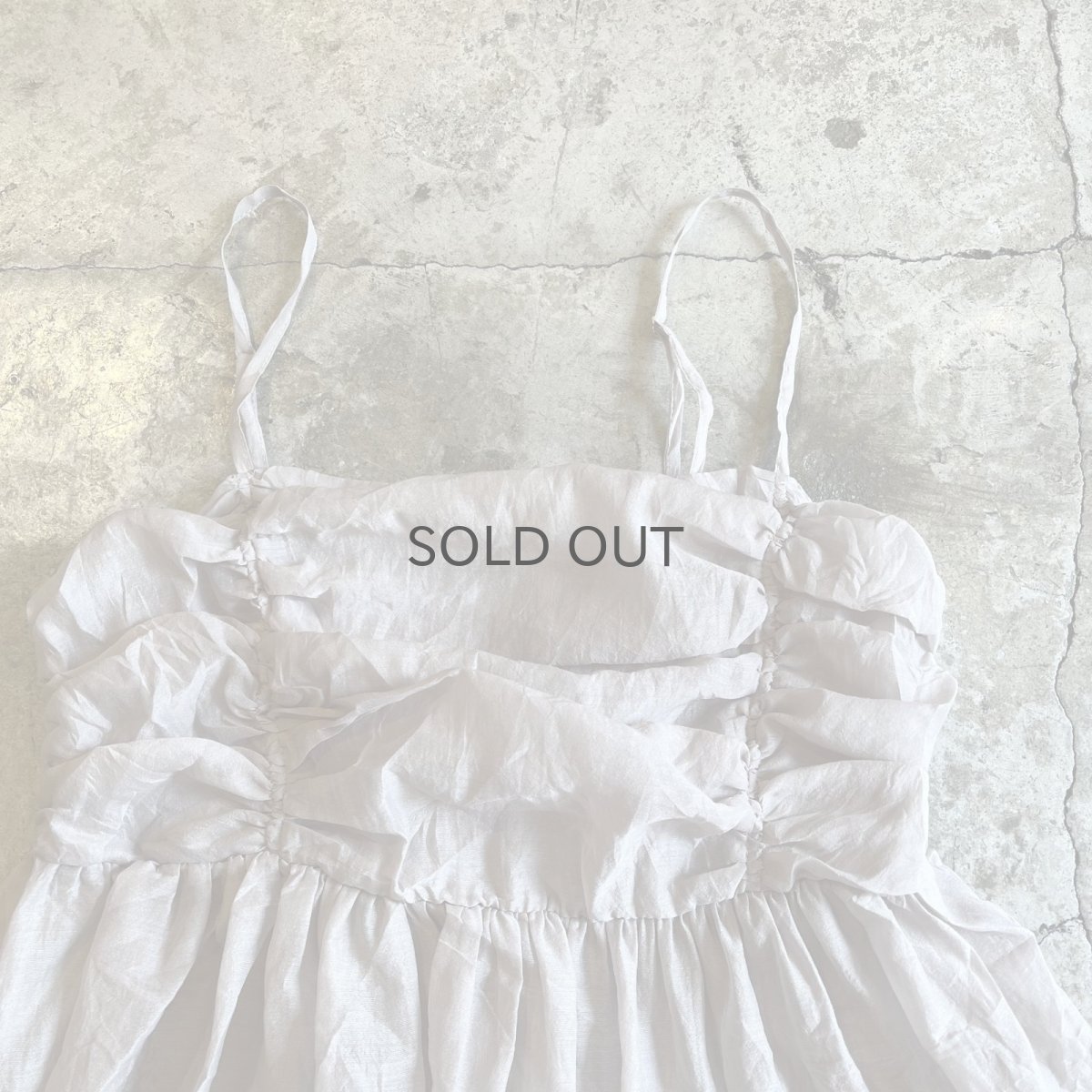 画像6: GREY COLOR GATHER DESIGN SHEER CAMISOLE TOPS / Ladies S~M (6)