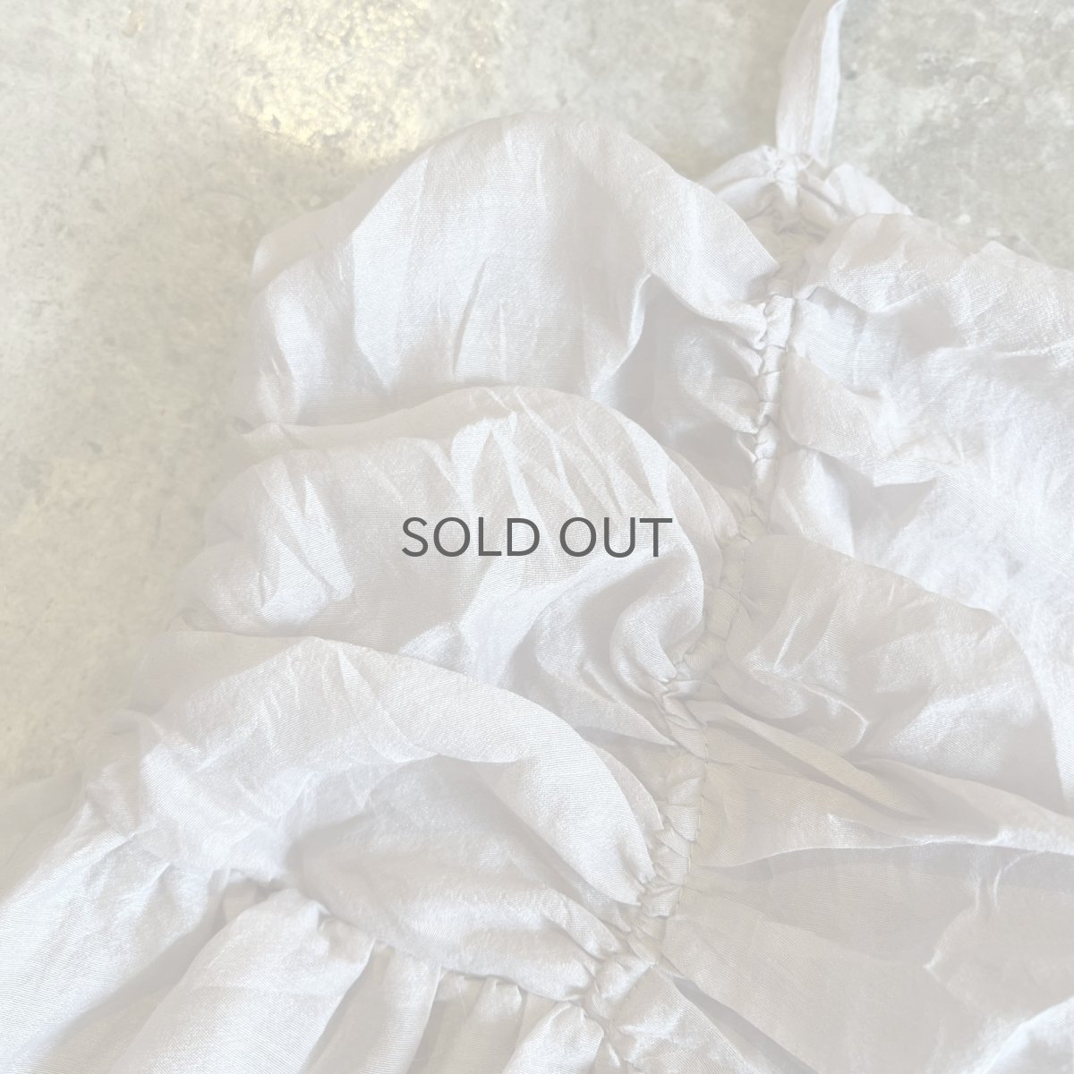 画像7: GREY COLOR GATHER DESIGN SHEER CAMISOLE TOPS / Ladies S~M (7)