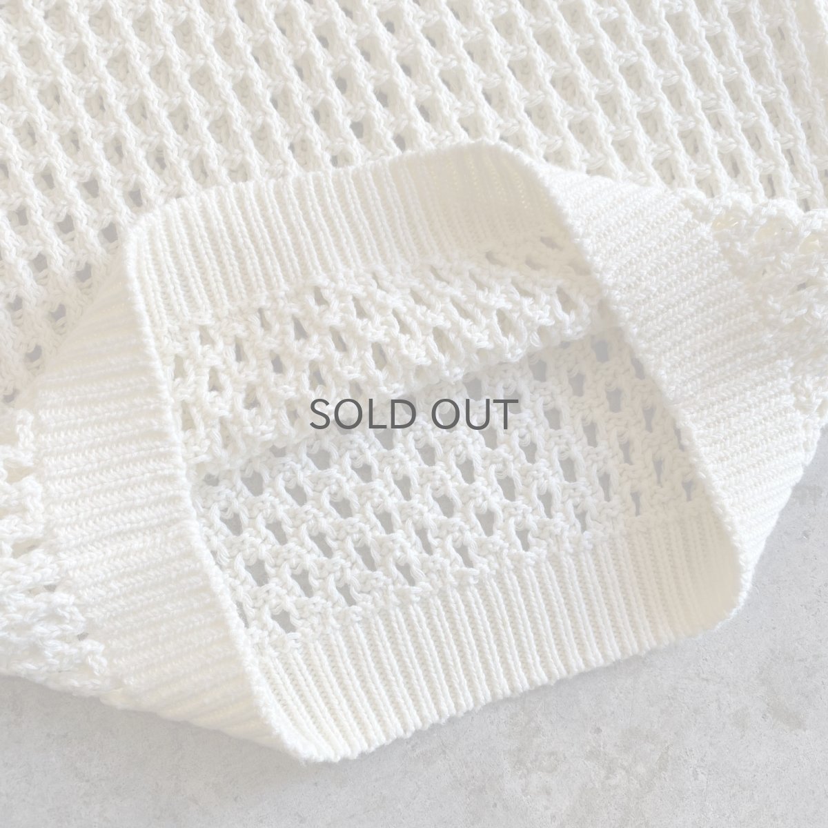 画像7: CROCHET MESH DESIGN S/S POLO SHIRT / Ladies M  (7)