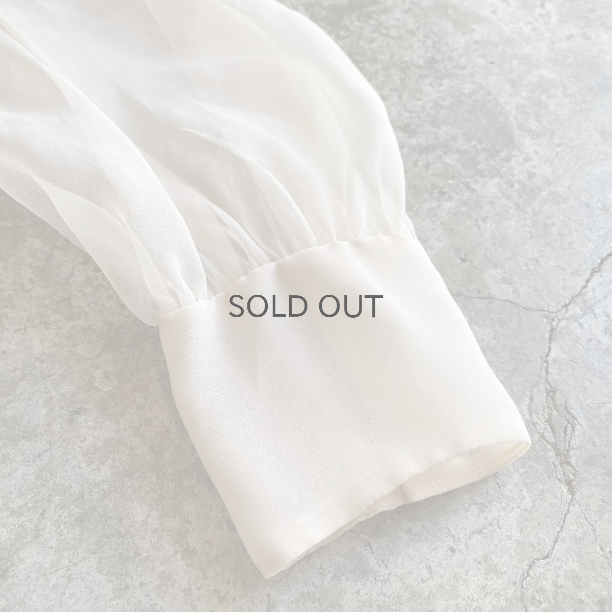 画像11: OLD FRILL DESIGN COLLAR SHEER BLOUSE / Ladies M / MADE IN ENGLAND (11)