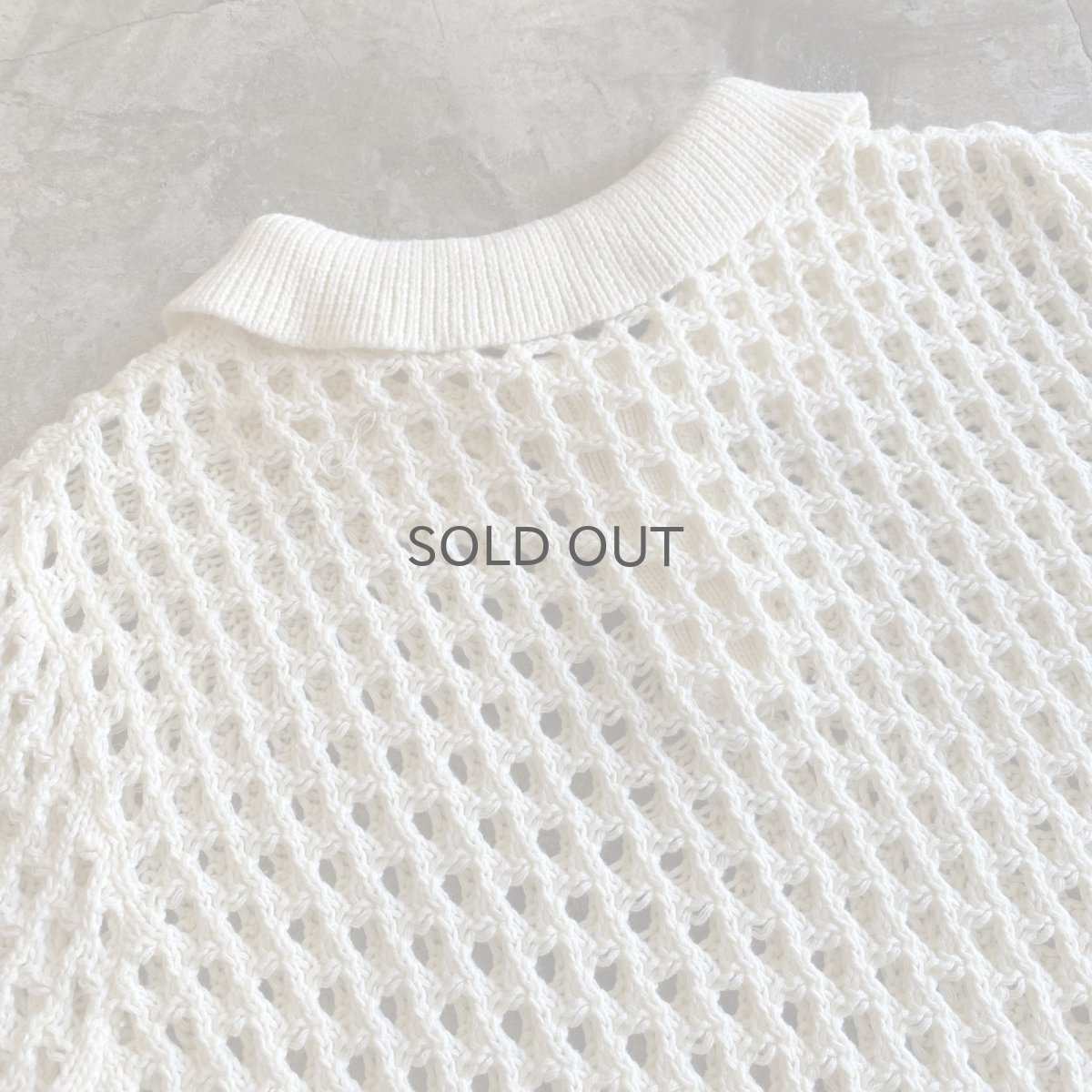 画像9: CROCHET MESH DESIGN S/S POLO SHIRT / Ladies M  (9)