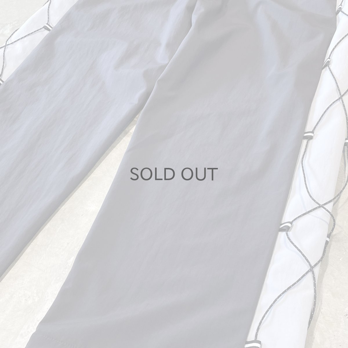 画像6: 【WONDERGROUND】SIDE COLOR LACE UP WIDE NYLON PANTS / GREY / OS (6)