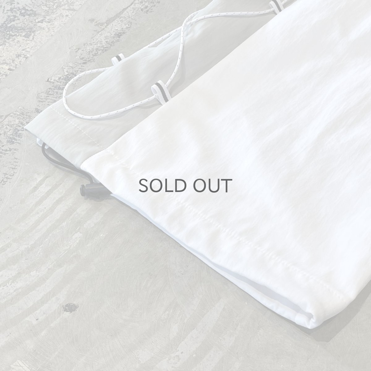 画像8: 【WONDERGROUND】SIDE COLOR LACE UP WIDE NYLON PANTS / WHITE / OS (8)