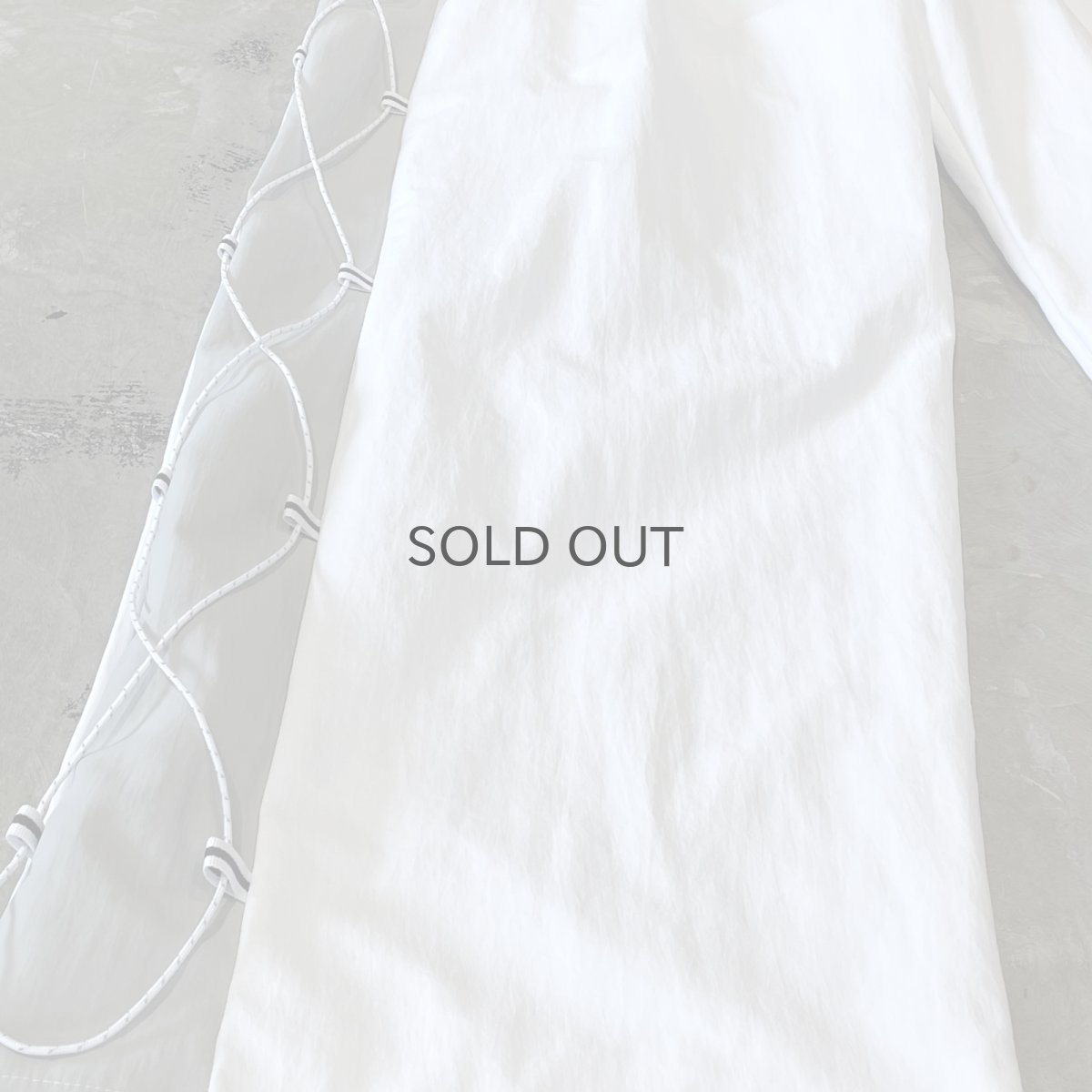 画像7: 【WONDERGROUND】SIDE COLOR LACE UP WIDE NYLON PANTS / WHITE / OS (7)
