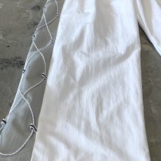 画像7: 【WONDERGROUND】SIDE COLOR LACE UP WIDE NYLON PANTS / WHITE / OS (7)