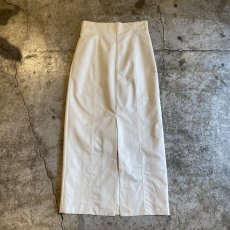 画像1: WHITE COLOR DESIGN FRONT SLIT SKIRT / W26~W28 (1)