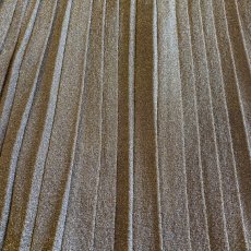 画像5: GOLD COLOR GLITTER PATTERN PLEATS DESIGN LONG SKIRT / W20~W30 (5)