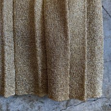 画像9: GOLD COLOR GLITTER PATTERN PLEATS DESIGN LONG SKIRT / W20~W30 (9)