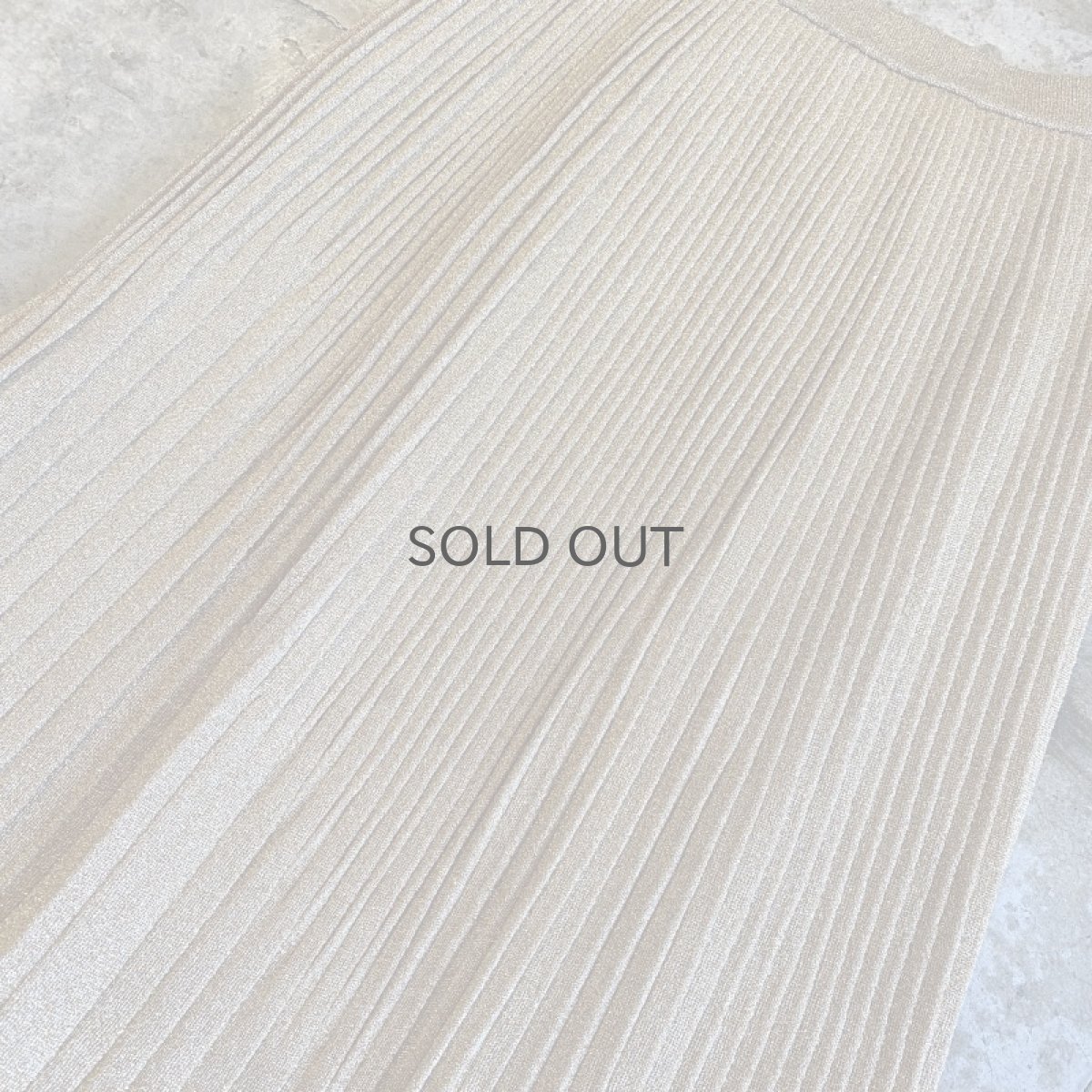 画像6: GOLD COLOR GLITTER PATTERN PLEATS DESIGN LONG SKIRT / W20~W30 (6)