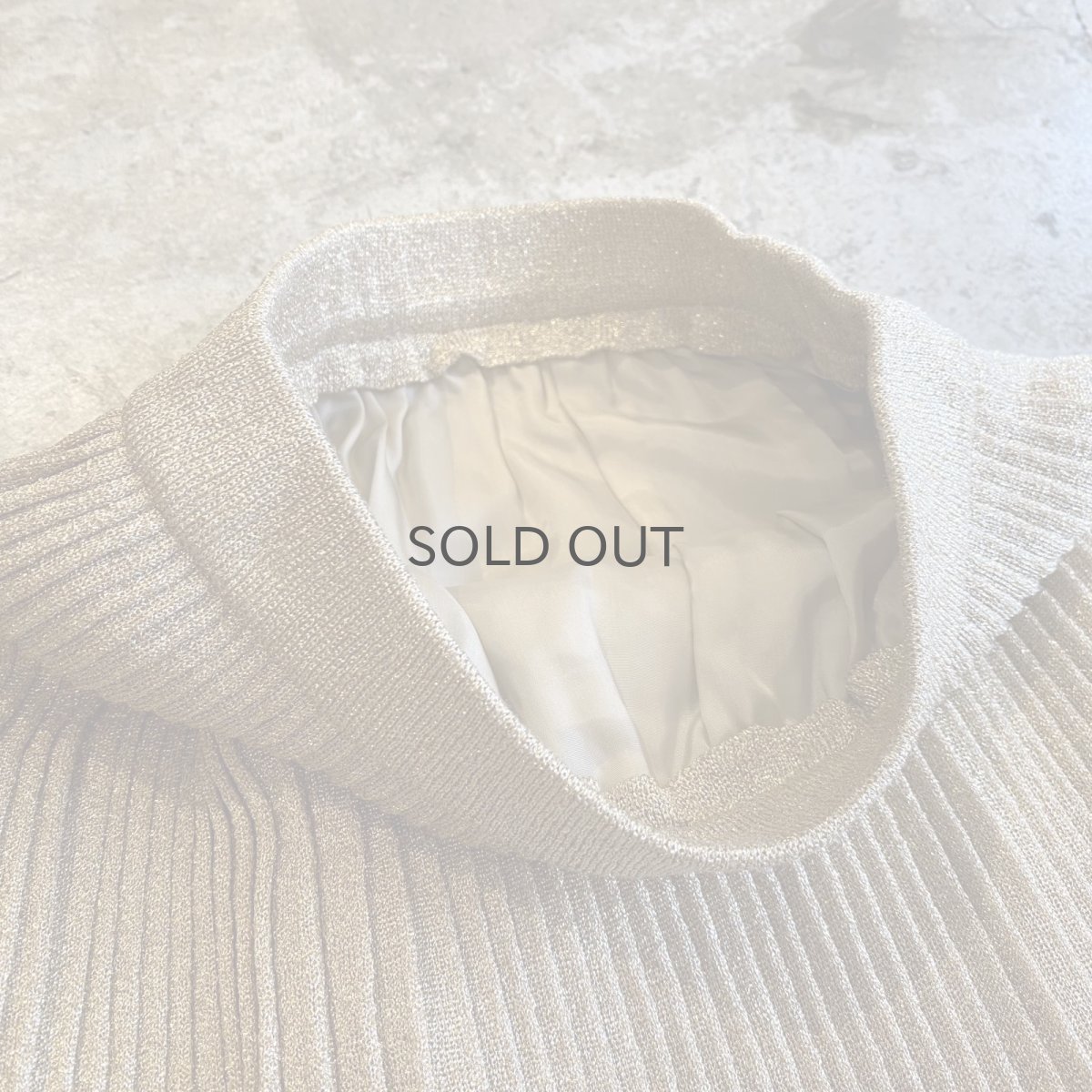 画像8: GOLD COLOR GLITTER PATTERN PLEATS DESIGN LONG SKIRT / W20~W30 (8)