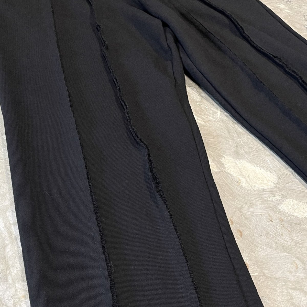 画像5: FRONT LINE BLACK COLOR STRAIGHT SWEAT PANTS / FREE (5)