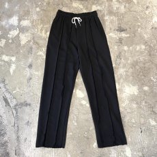 画像1: FRONT LINE BLACK COLOR STRAIGHT SWEAT PANTS / FREE (1)