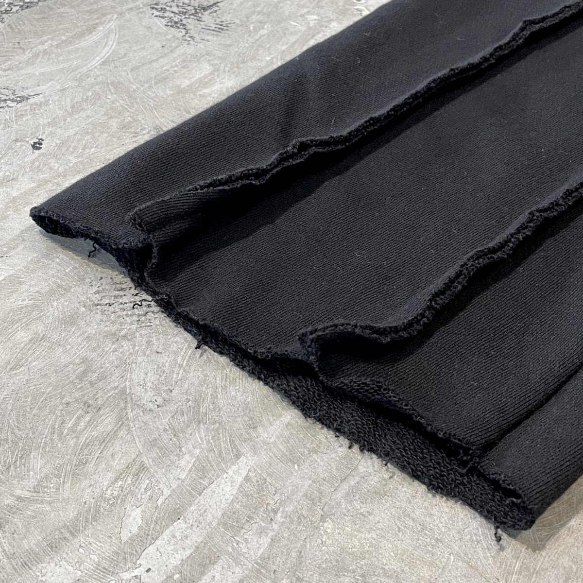 画像8: FRONT LINE BLACK COLOR STRAIGHT SWEAT PANTS / FREE (8)