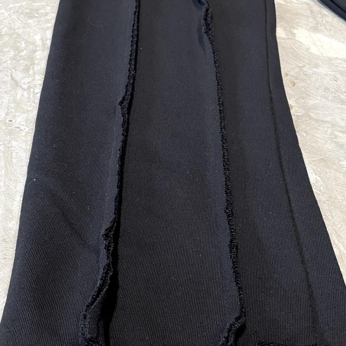 画像7: FRONT LINE BLACK COLOR STRAIGHT SWEAT PANTS / FREE (7)