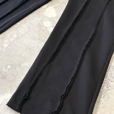 画像6: FRONT LINE BLACK COLOR STRAIGHT SWEAT PANTS / FREE (6)