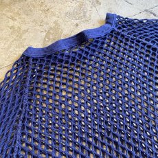画像9: NAVY COLOR MESH DESIGN S/S TOPS / Ladies M (9)