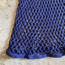 画像5: NAVY COLOR MESH DESIGN S/S TOPS / Ladies M (5)