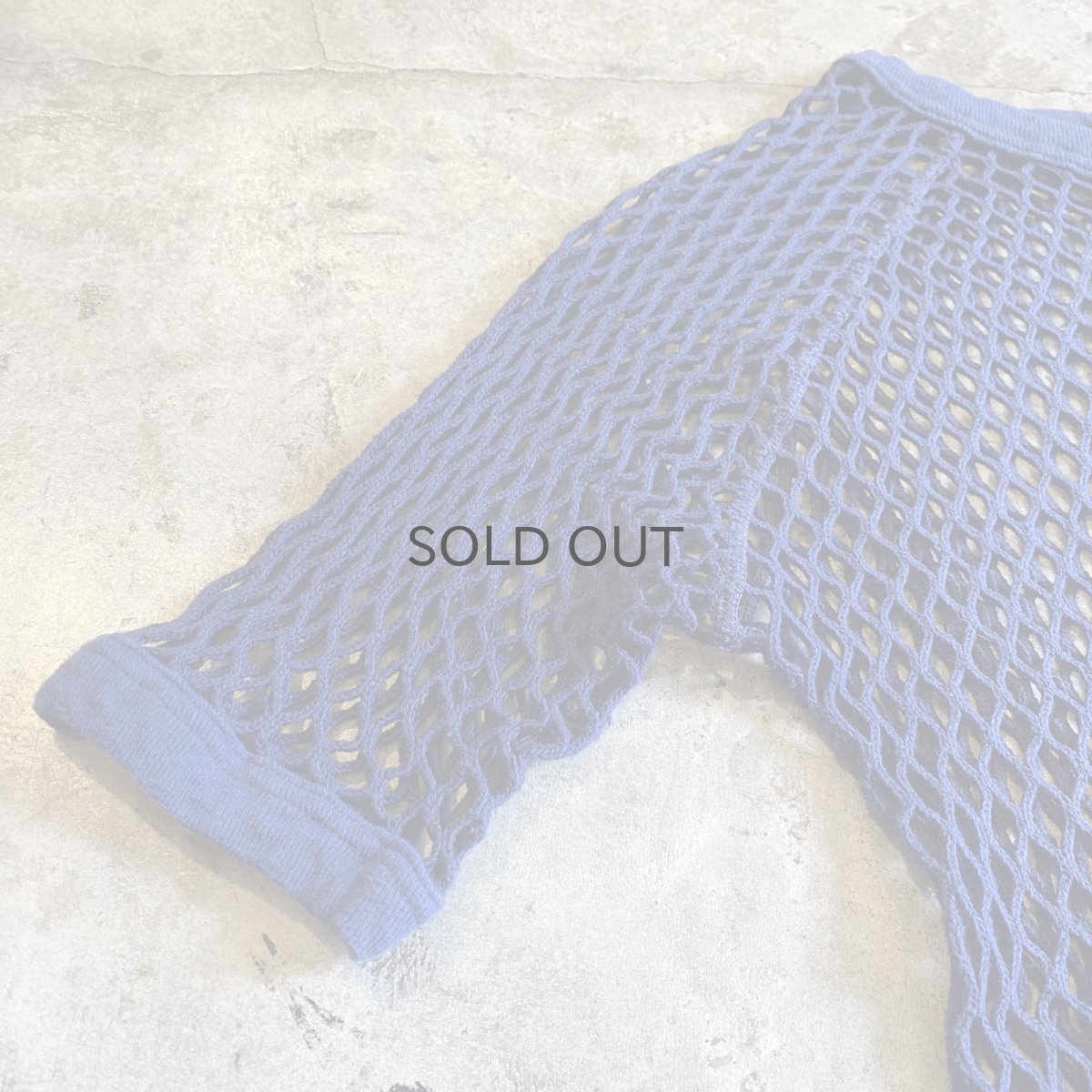 画像4: NAVY COLOR MESH DESIGN S/S TOPS / Ladies M (4)
