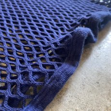 画像10: NAVY COLOR MESH DESIGN S/S TOPS / Ladies M (10)