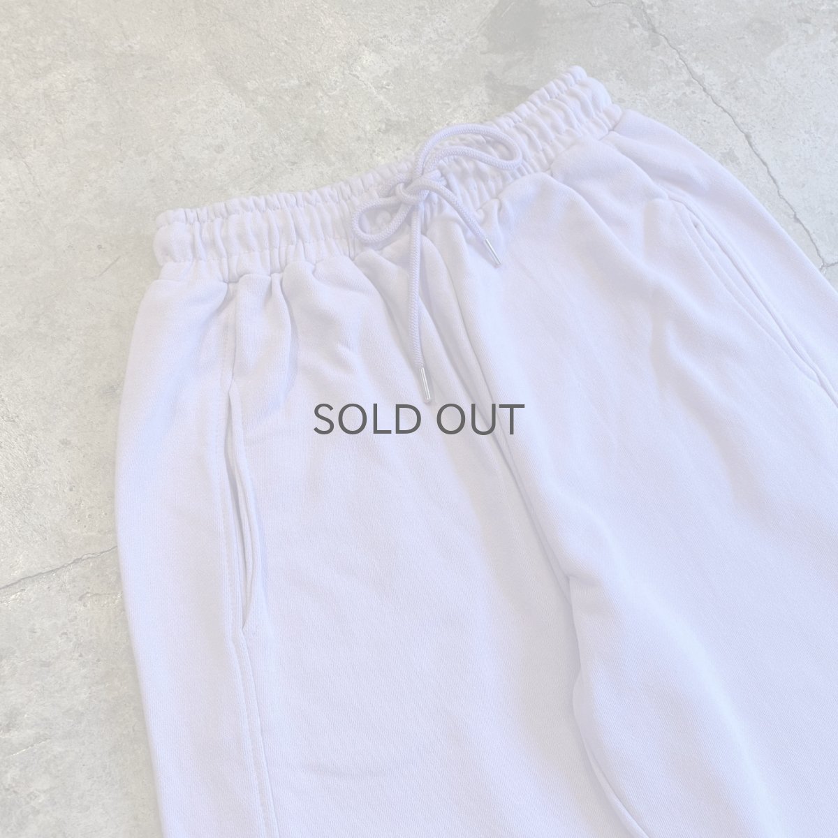 画像3: LAVENDER COLOR DESIGN DRAW CORD WIDE SWEAT PANTS / FREE~W34 (3)