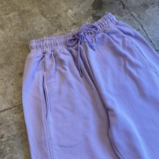画像3: LAVENDER COLOR DESIGN DRAW CORD WIDE SWEAT PANTS / FREE~W34 (3)