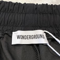 画像10: 【WONDERGROUND】WAVE NOTCH PATTERN NYLON PANTS / BLACK / OS (10)