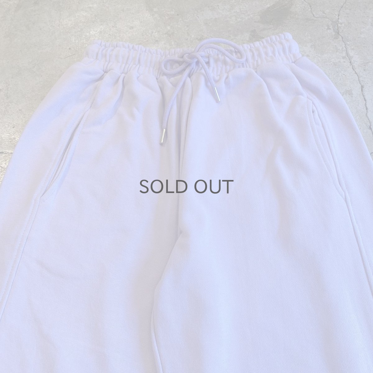 画像4: LAVENDER COLOR DESIGN DRAW CORD WIDE SWEAT PANTS / FREE~W34 (4)