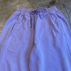 画像4: LAVENDER COLOR DESIGN DRAW CORD WIDE SWEAT PANTS / FREE~W34 (4)