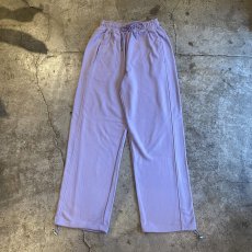 画像1: LAVENDER COLOR DESIGN DRAW CORD WIDE SWEAT PANTS / FREE~W34 (1)