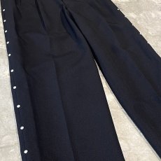 画像5: SIDE STUDS DECORATIVE BLACK COLOR SLACKS / W28~W33 (5)
