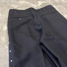 画像9: SIDE STUDS DECORATIVE BLACK COLOR SLACKS / W28~W33 (9)