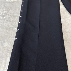 画像7: SIDE STUDS DECORATIVE BLACK COLOR SLACKS / W28~W33 (7)