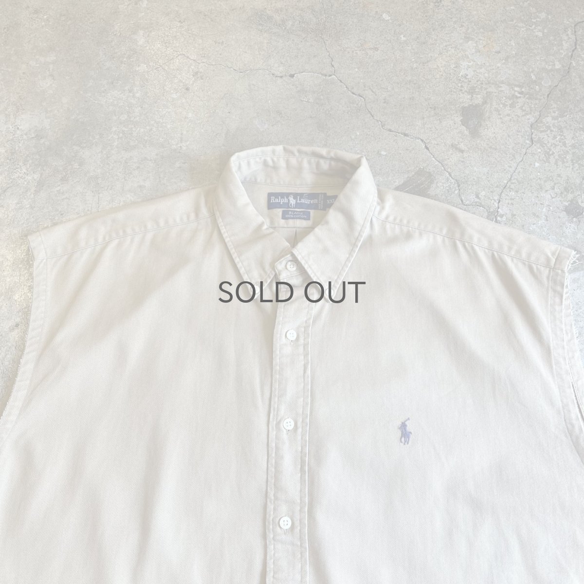 画像7: 【RALPH LAUREN】BEIGE COLOR OVER SILHOUETTE DESIGN N/S TOPS / Ladies 2XL (7)