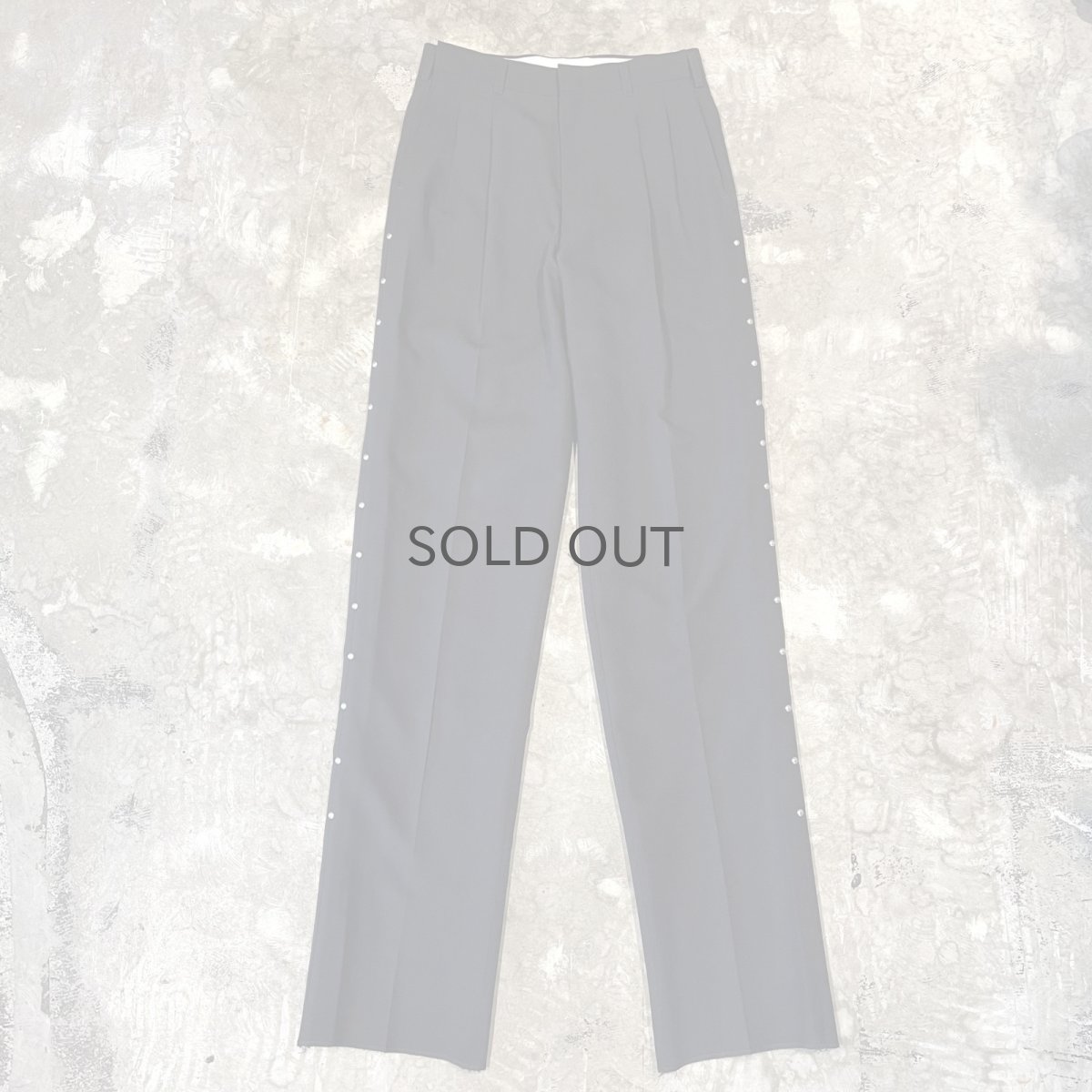 画像1: SIDE STUDS DECORATIVE BLACK COLOR SLACKS / W28~W33 (1)