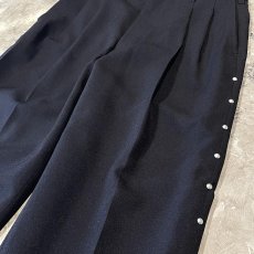 画像4: SIDE STUDS DECORATIVE BLACK COLOR SLACKS / W28~W33 (4)