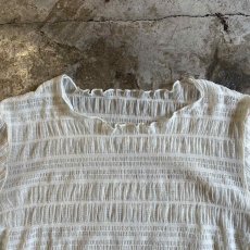 画像8: ALL OVER LINE PATTERN TULLE L/S TOPS / Ladies S~M (8)