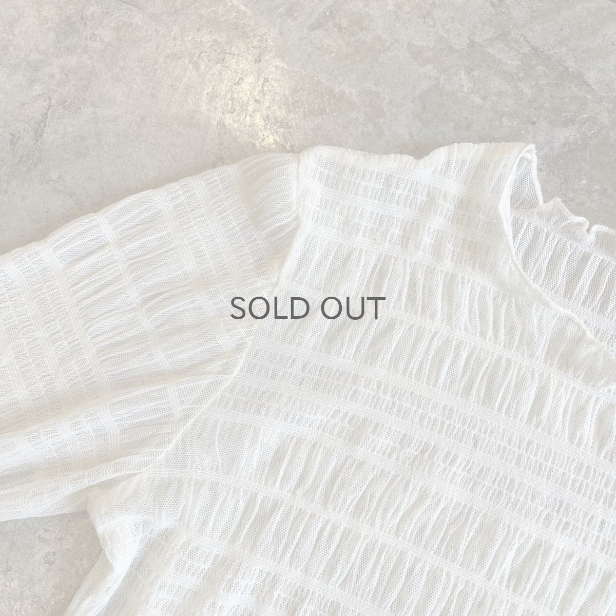 画像10: ALL OVER LINE PATTERN TULLE L/S TOPS / Ladies S~M (10)