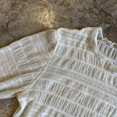 画像10: ALL OVER LINE PATTERN TULLE L/S TOPS / Ladies S~M (10)