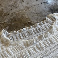 画像9: ALL OVER LINE PATTERN TULLE L/S TOPS / Ladies S~M (9)