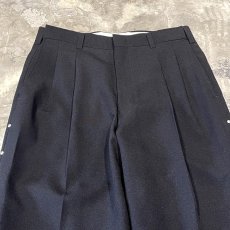 画像11: SIDE STUDS DECORATIVE BLACK COLOR SLACKS / W28~W33 (11)