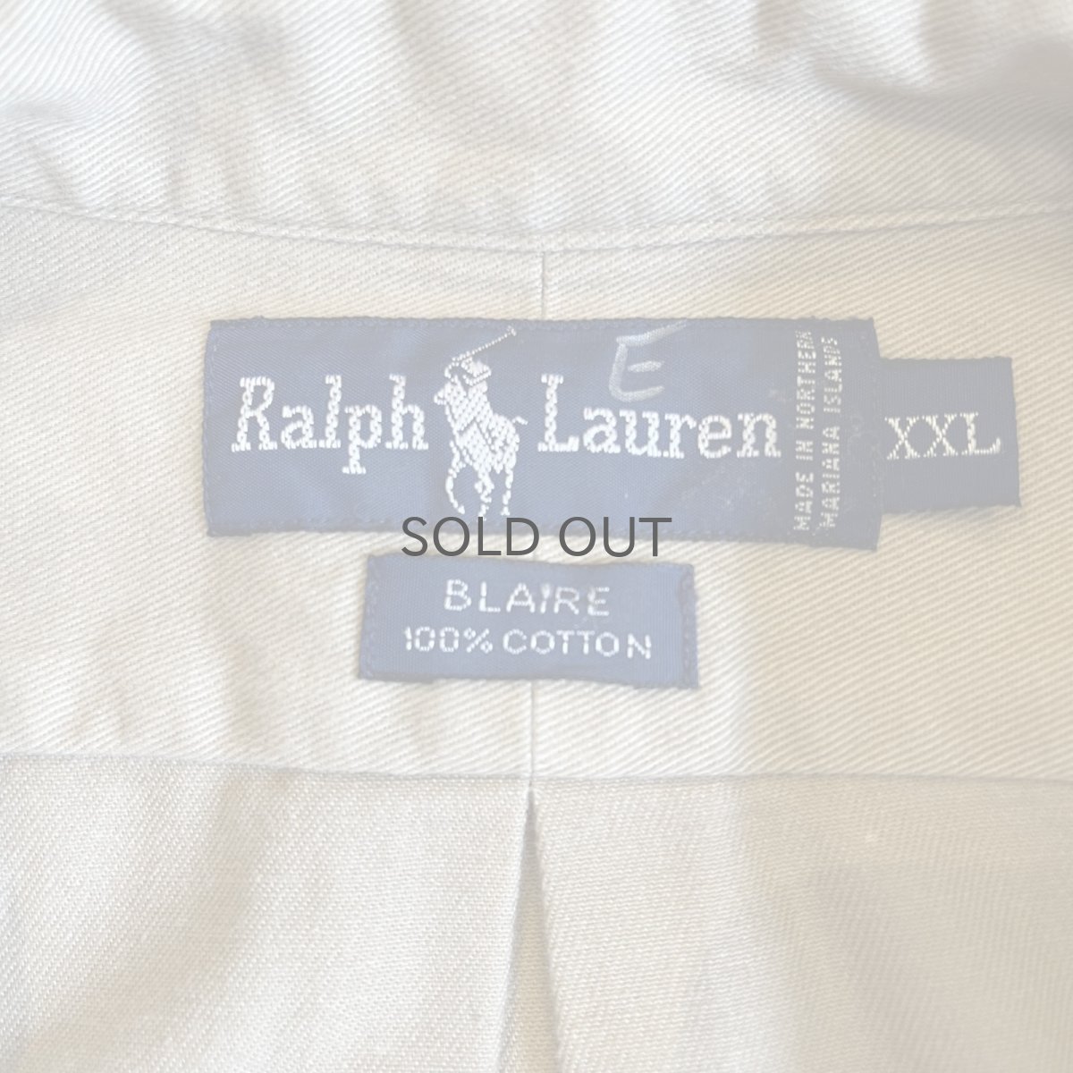 画像10: 【RALPH LAUREN】BEIGE COLOR OVER SILHOUETTE DESIGN N/S TOPS / Ladies 2XL (10)