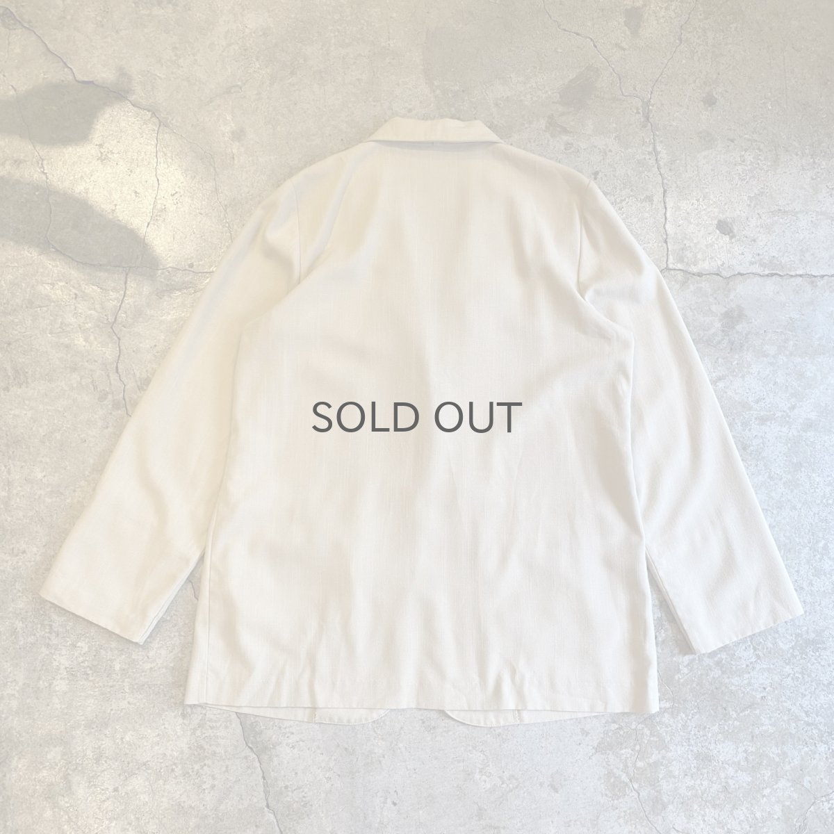 画像2: BEIGE COLOR OVER DESIGN TAILORED JACKET / Ladies L (2)