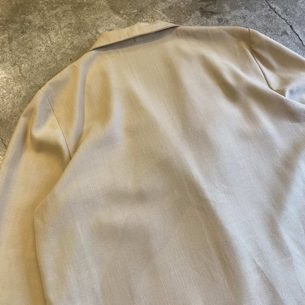 画像8: BEIGE COLOR OVER DESIGN TAILORED JACKET / Ladies L (8)