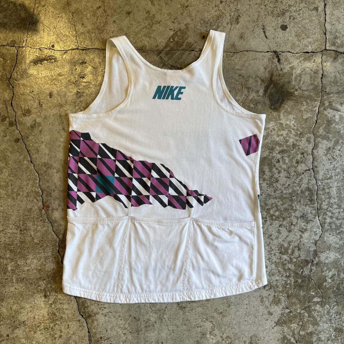 画像2: OLD【NIKE】BOTH SIDES COLOR PRINTED CYCLING DESIGN N/S TOPS / Ladies M(S) / MADE IN USA  (2)