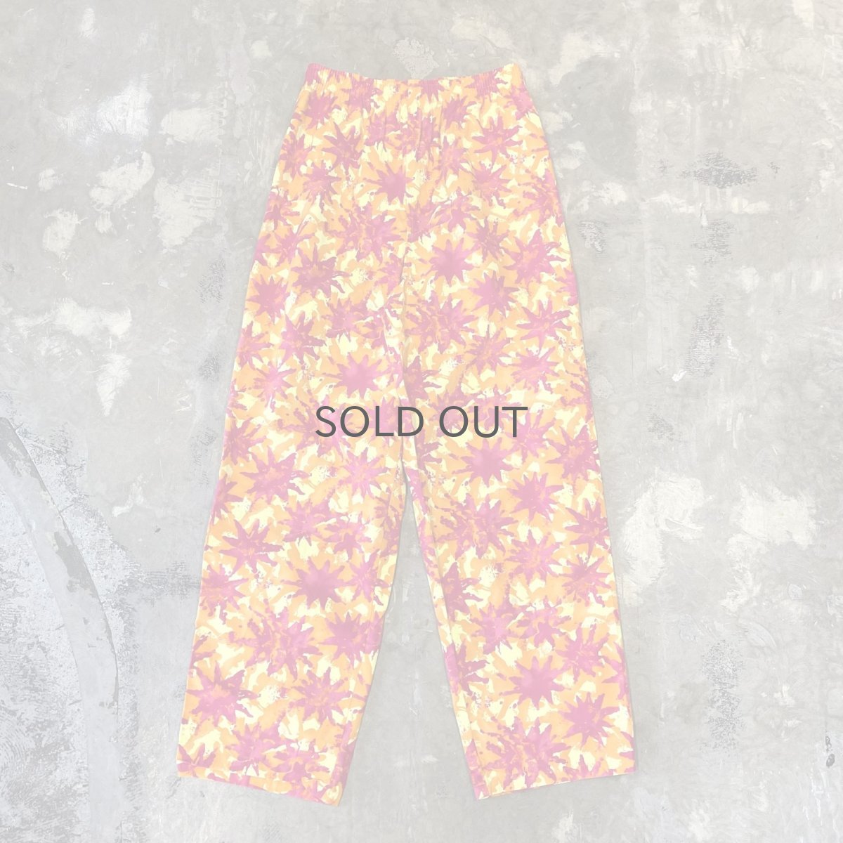 画像1: ALL OVER PATTERN STRAIGHT COTTON PANTS / ~W34 (1)