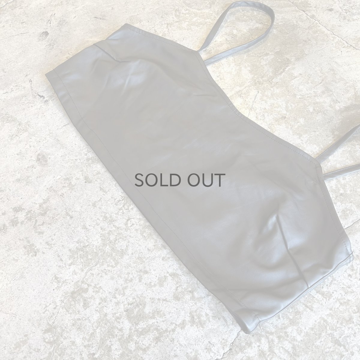 画像5: BLACK COLOR FAUX LEATHER DESIGN BUSTIER / Ladies M (5)