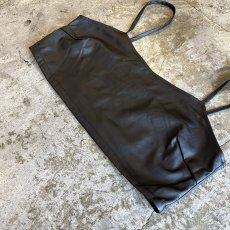 画像5: BLACK COLOR FAUX LEATHER DESIGN BUSTIER / Ladies M (5)