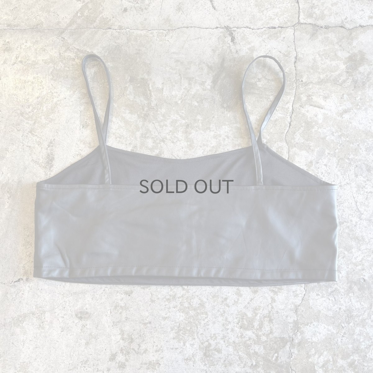 画像2: BLACK COLOR FAUX LEATHER DESIGN BUSTIER / Ladies M (2)